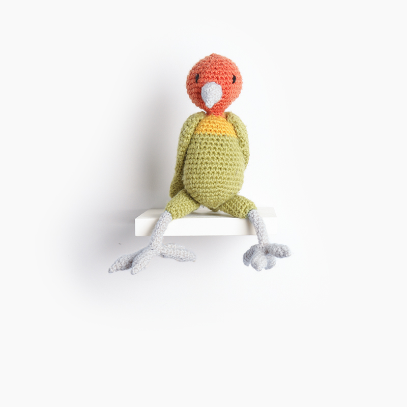 lovebird bird crochet amigurumi project pattern kerry lord Edward's menagerie